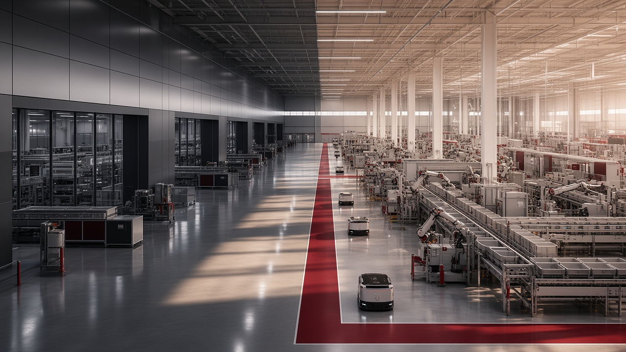 Automated fulfillment centre sorting freight at the hub