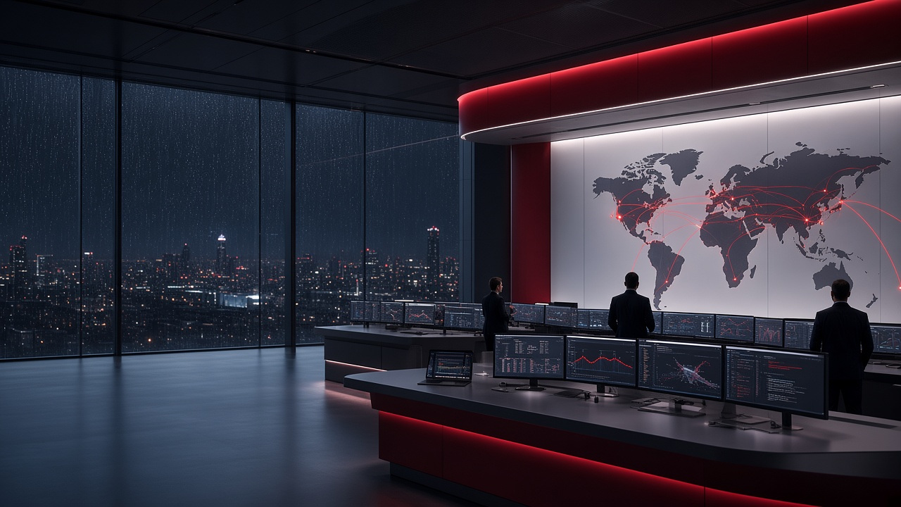 Global logistics control tower monitoring route events